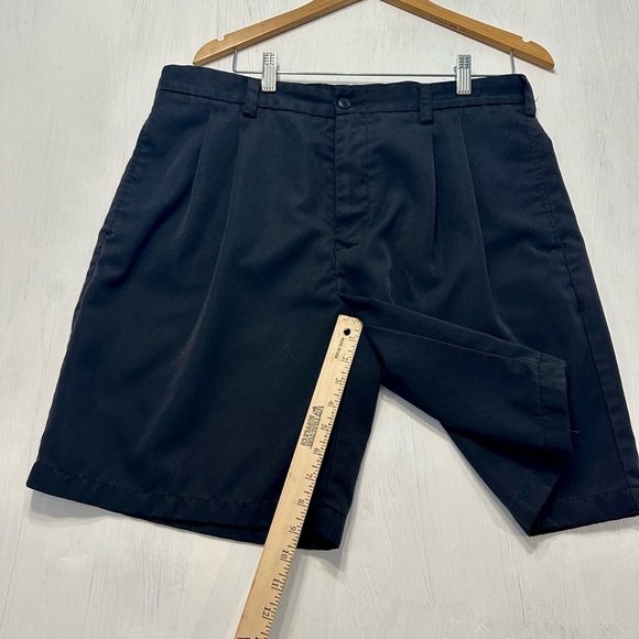 Pebble Beach Golf Shorts Mens 36 Navy Pleated Front Classic Fit - Picture 3 of 6